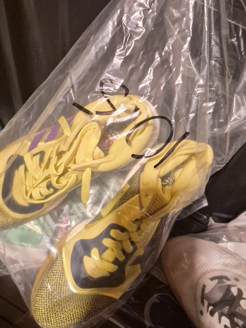adidas Yellow and Purple Kids Sneakers